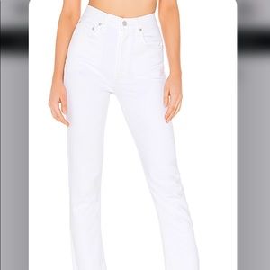 Agolde Jeans Riley Hi Rise Straight Crop Blurred